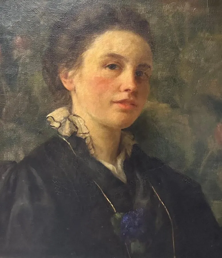 Лабораторный прибор Antique English School Portrait of a Lady Oil Canvas c.1897  — фото лота 1