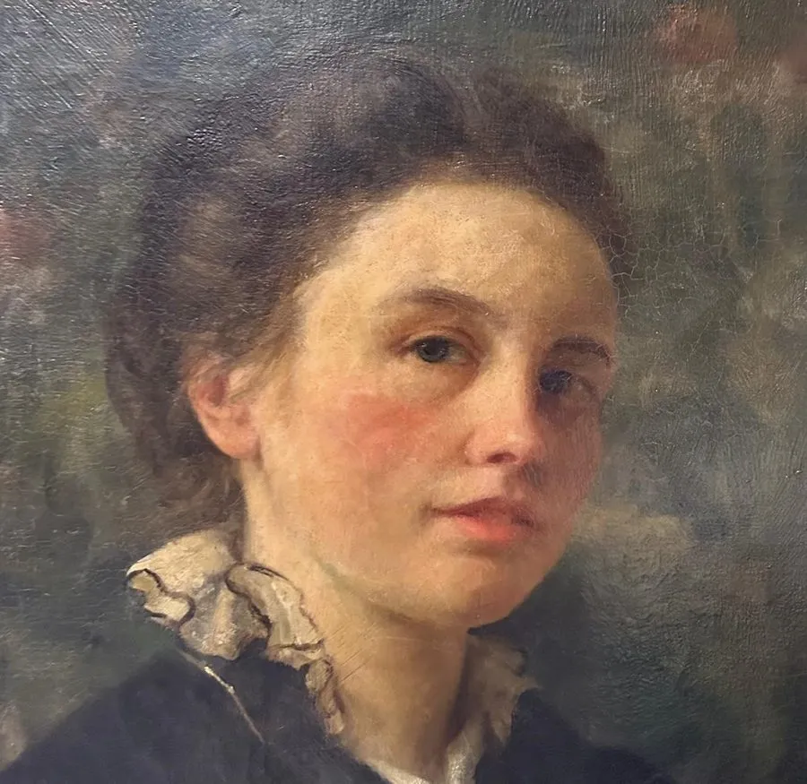 Лабораторный прибор Antique English School Portrait of a Lady Oil Canvas c.1897  — фото лота 2