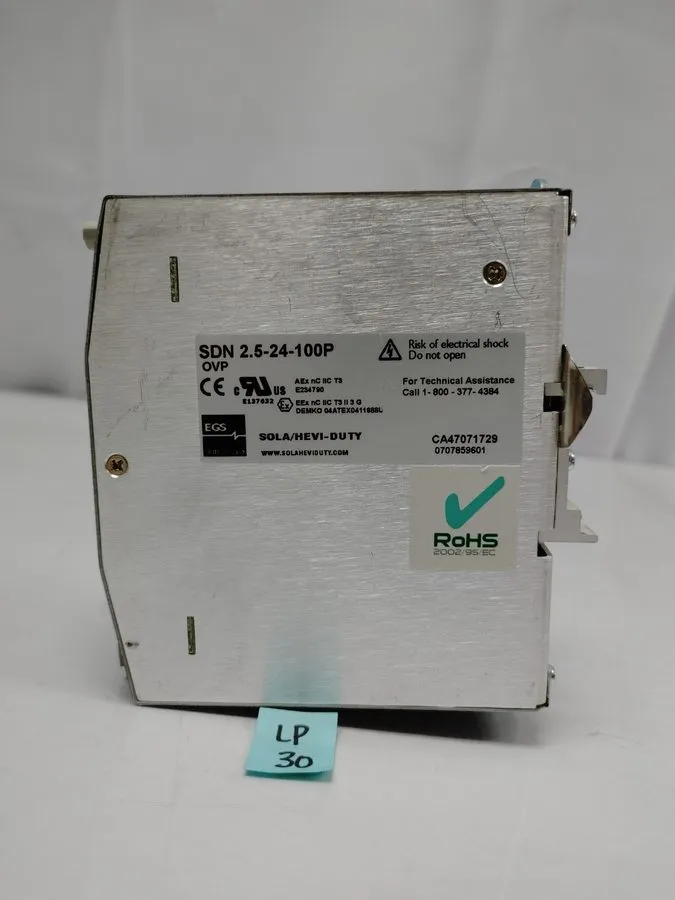 Блок питания Emerson SolaHD SDN 2.5-24-100P 24VDC 2.5A 60W DIN Rail Power Supply