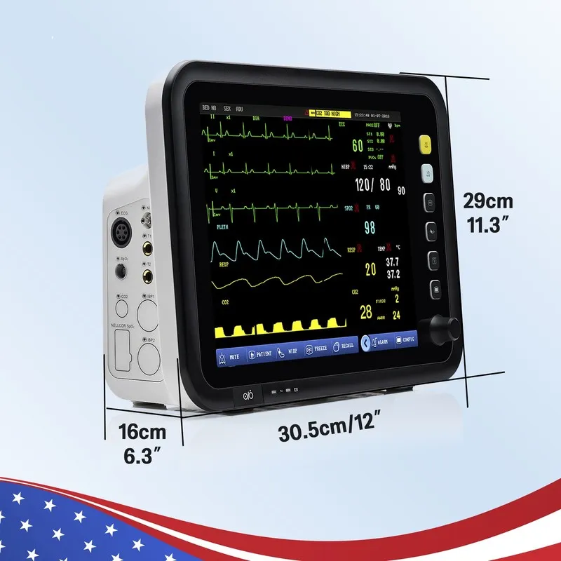 Электрокардиограф ETERFANT YK8000C 12 Inch Patient Monitor Vital Sign ECG/NIBP/S