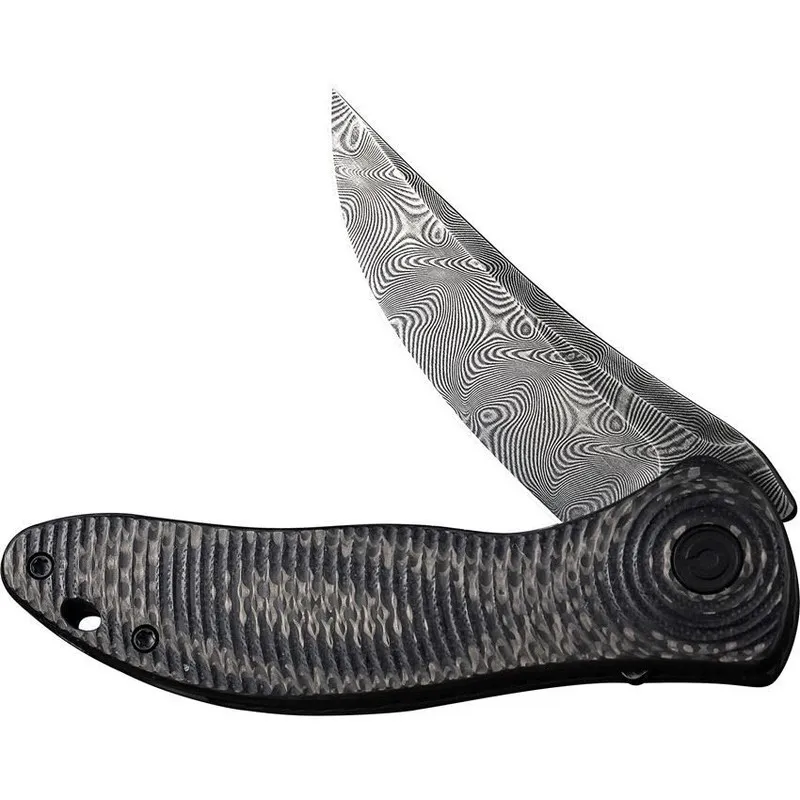 Сервер Civivi Knives Synergy3 Liner Lock C20075A-DS1 Damascus Steel Twill Carbon