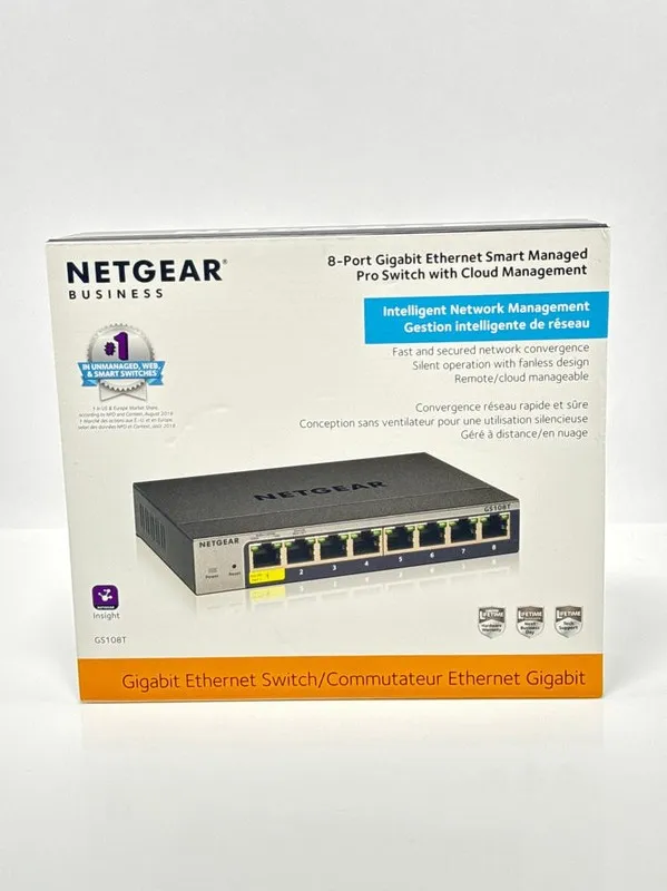 Коммутатор NetGear ProSafe GS108T v2 8-Ports External Ethernet Switch FREE S/H