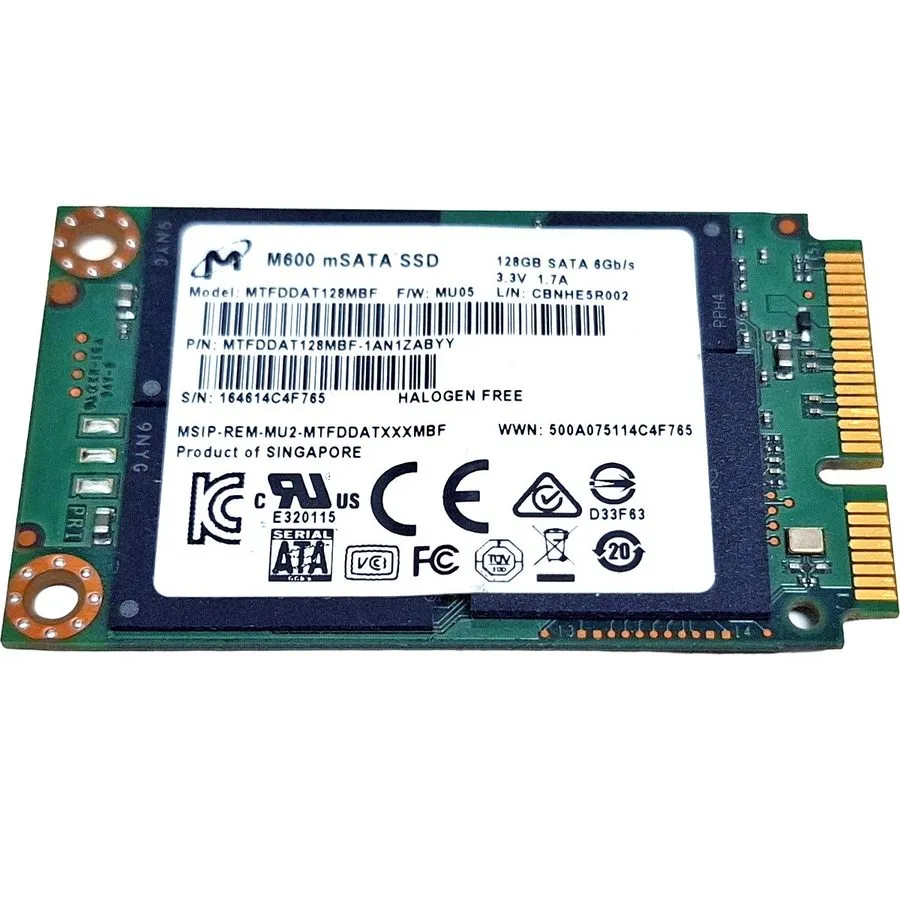 SSD-накопитель NetApp 501-01119 Micron M600 mSATA SSD 128GB Boot Drive для FAS26