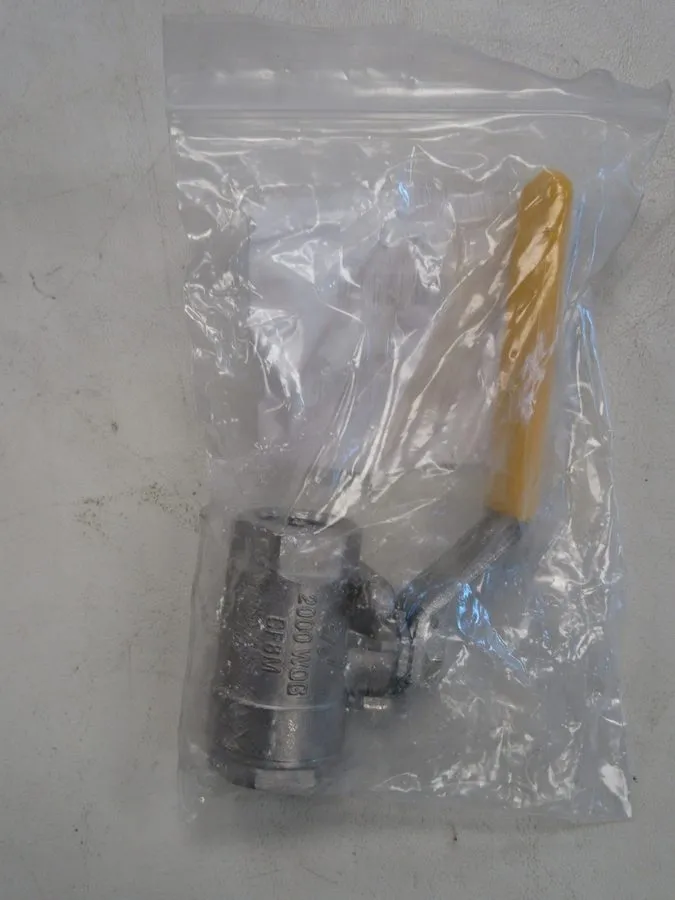 Клапан PARKER STAINLESS STEEL INDUSTRIAL 3/8" BALL VALVE CF8M / V502-SS-6 YELLOW — фото лота 2