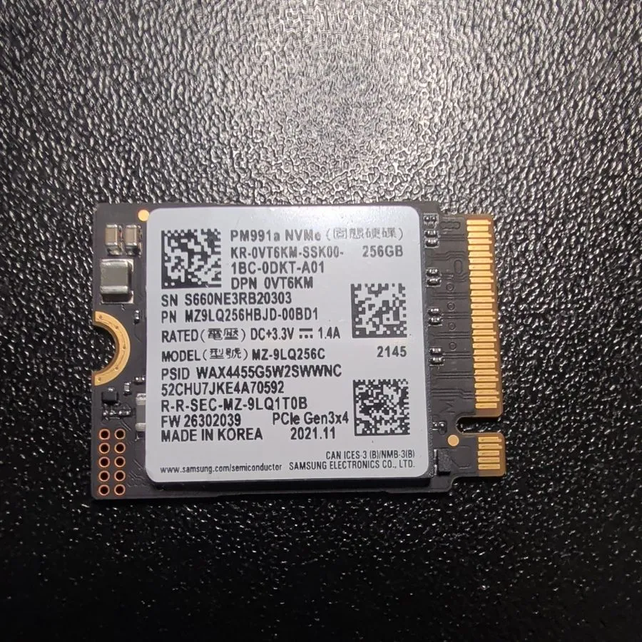SSD-накопитель BLACK SAMSUNG PM991A 256GB M.2 NVME SSD SOLID STATE DRIVE