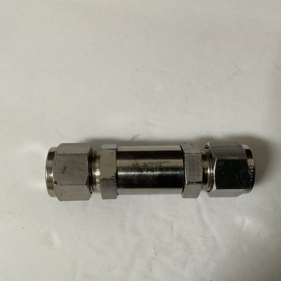 Клапан SWAGELOK SS-8C-10 Poppet Check Valve 316SS, 1/2" Tube OD, 10 PSI — фото лота 1