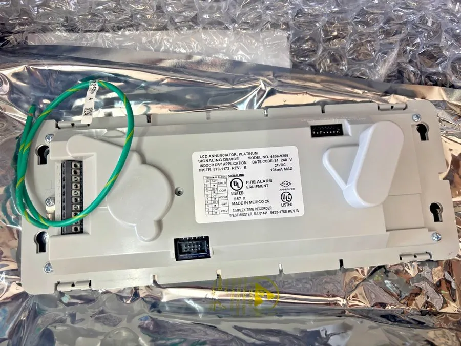 Дисплей Simplex 4606-9205 LCD Annunciator Fire Alarm Control Panel