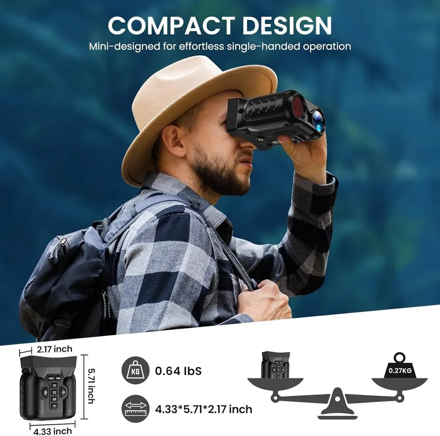 Анализатор цепей Night Vision Goggles,4K Night Vision Binoculars для Adults with