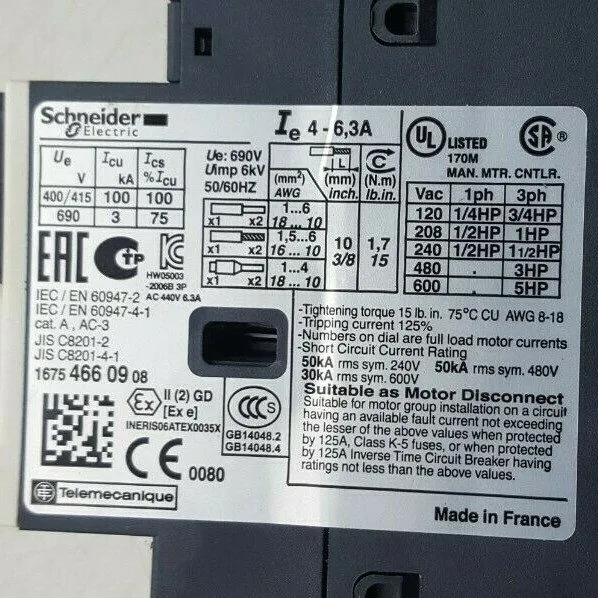 Автоматический выключатель Schneider Electric GV2ME10 Manual Motor Circuit Break
