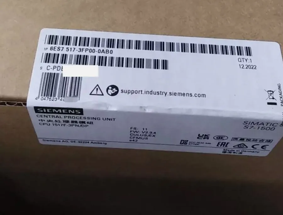 ПЛК Siemens S7-1500F, CPU 1517F-3 PN/DP 6ES7517-3FP00-0AB0