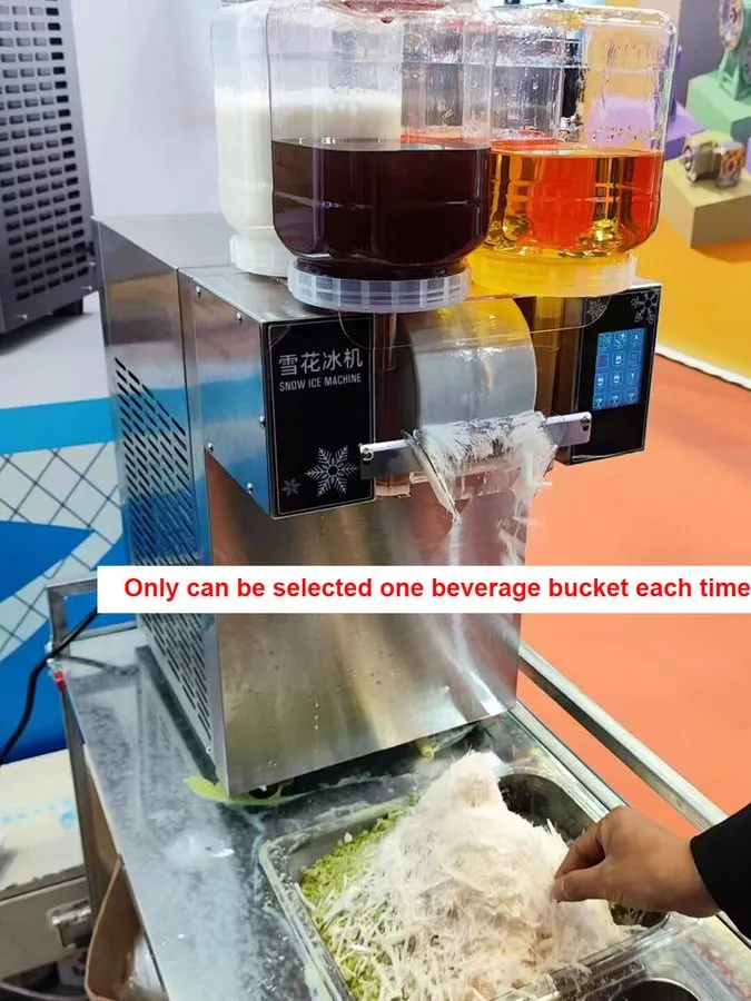 Льдогенератор 120KG/24H Commercial Snowflake Ice Machine Snow Cone Shaving Maker