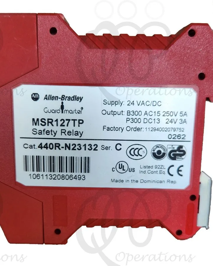 Реле безопасности Allen Bradley MSR127TP (440RN23132) Safety Relay, 24VAC — фото лота 1