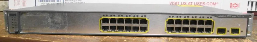 Коммутатор CISCO WS-C3750-24PS-E Catalyst 3750 24 10/100 PoE + 2 SFP
