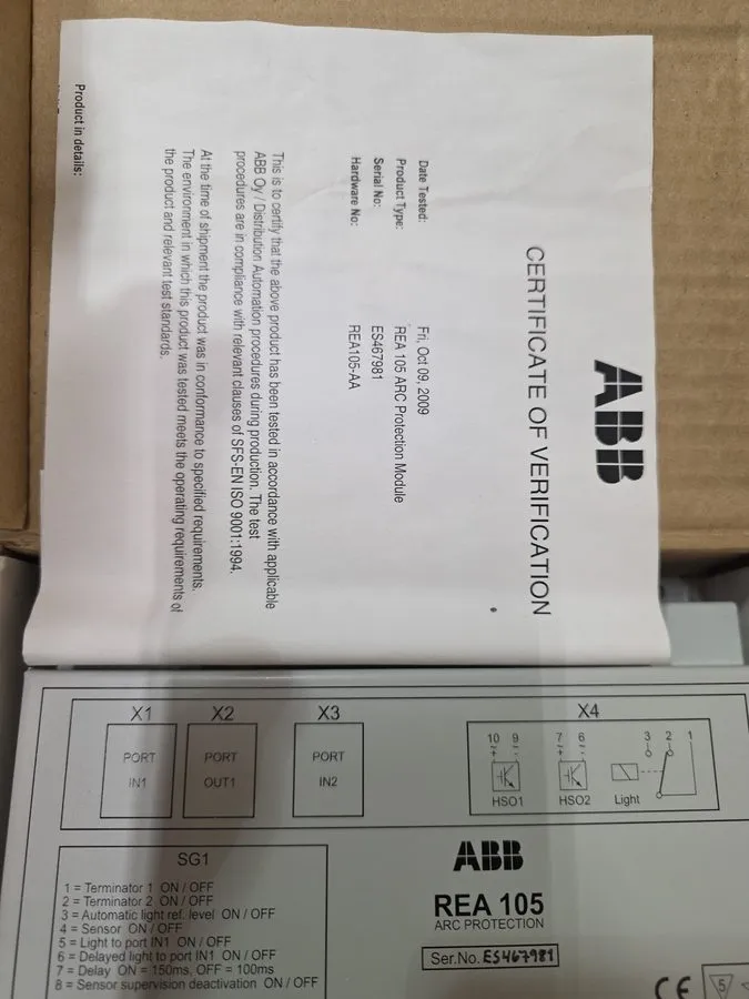 Реле защиты ABB REA105-AA Arc Protection Relay Extension Unit Rev. B — фото лота 2