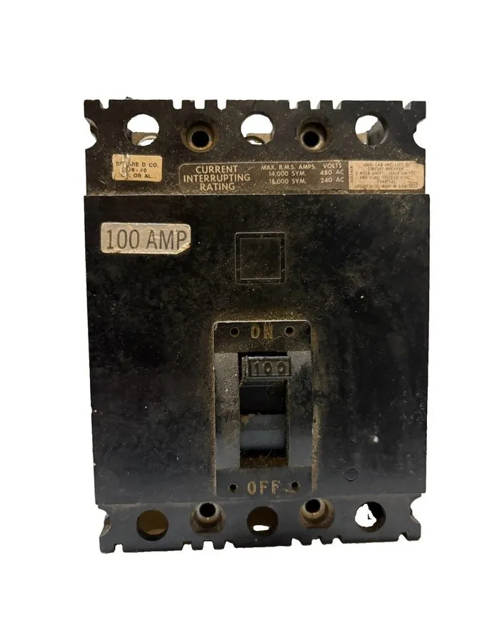 Автоматический выключатель Square D FAL34100 Circuit Breaker 100A 3-Pole 480V AC