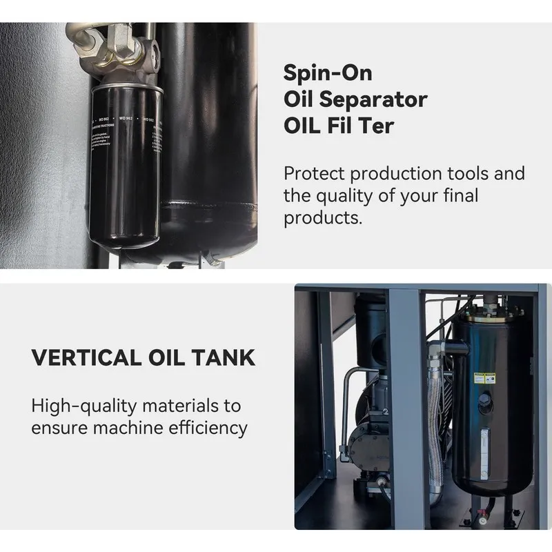 Компрессор Rotary Screw Air Compressor System 3 Phase 37KW 50HP 219CFM 125PSI 46 — фото лота 2