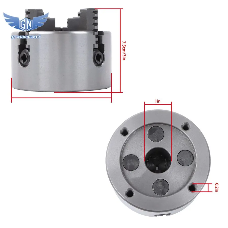 Режущий инструмент 4 Jaw Metal Lathe Chuck Self Centering K72-100 100mm 3.93" Ca — фото лота 2