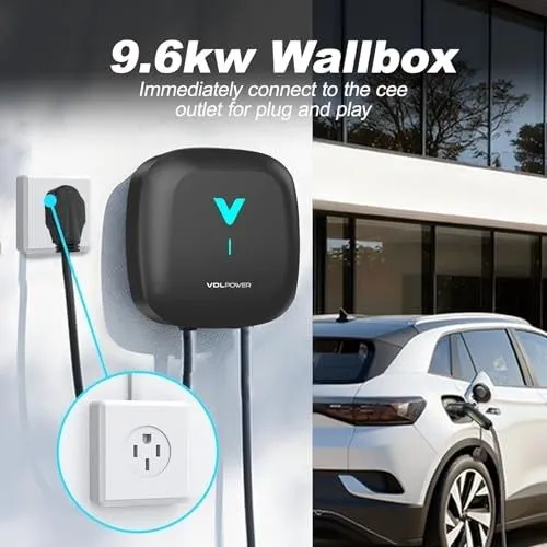Аккумулятор VDLPOWEREU Level 2 EV Charger 40A/9.6KW Wall EV Charger, 40A-24FT — фото лота 2
