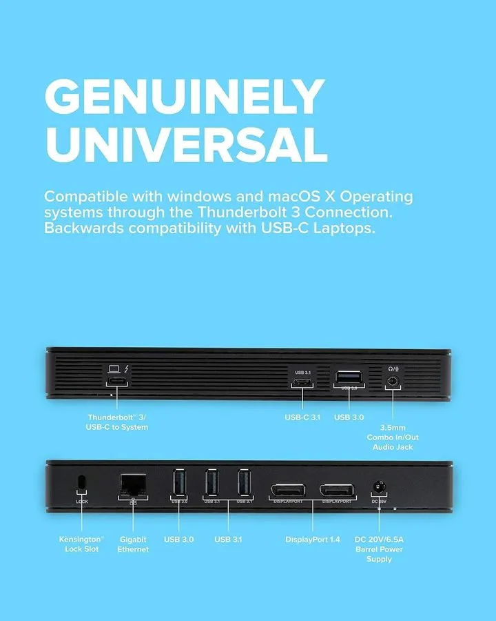 Док-станция VisionTek 901292 VT4800 Thunderbolt 3 USB-C Docking Station w/ 60W P — фото лота 1