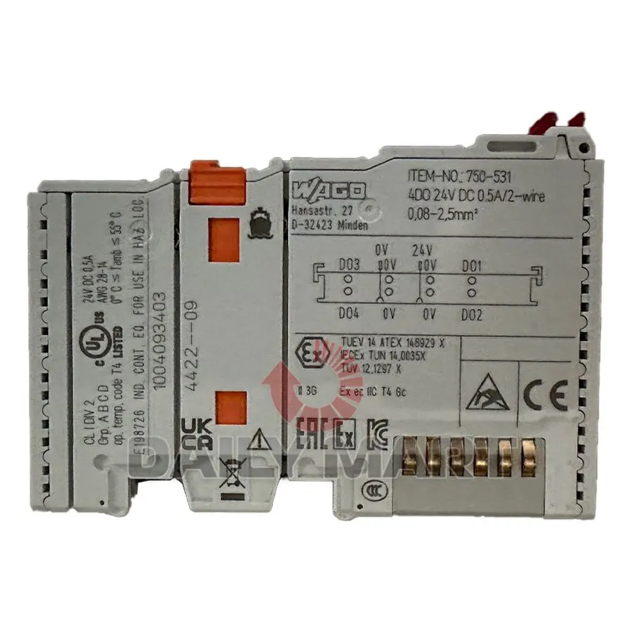 Модуль ввода-вывода Wago 750-531 digital output module 24v dc 0.5a