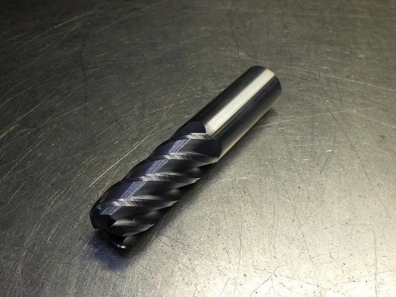 Режущий инструмент Kyocera / SGS 1/4" 6 Flute Carbide Cr Endmill 4" OAL .015 Rad