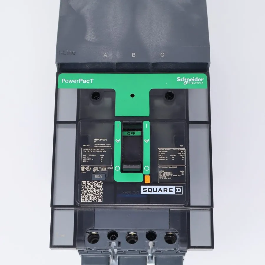 Автоматический выключатель SQUARE D BDA BDA34030Y 3 POLE 30 AMP 480 V I-LINE CIR — фото лота 1