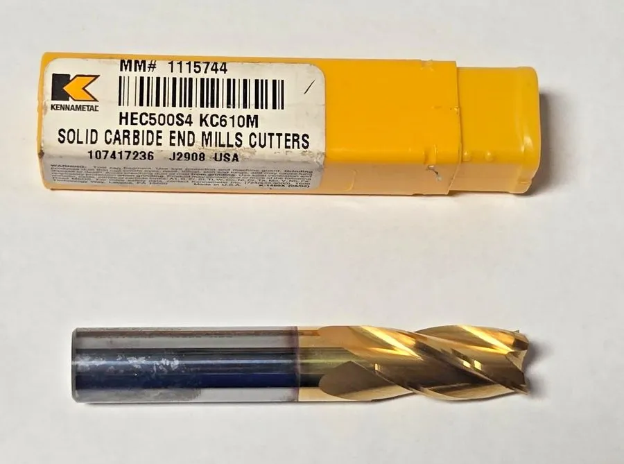 Режущий инструмент Kennametal HEC500S4 Carbide Square End Mill 9/16" x 1-1/4" Cu