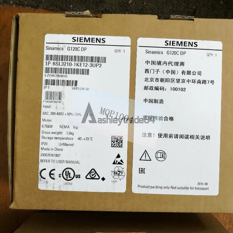 Частотный преобразователь SIEMENS SINAMICS 6SL3210-1KE12-3UP2