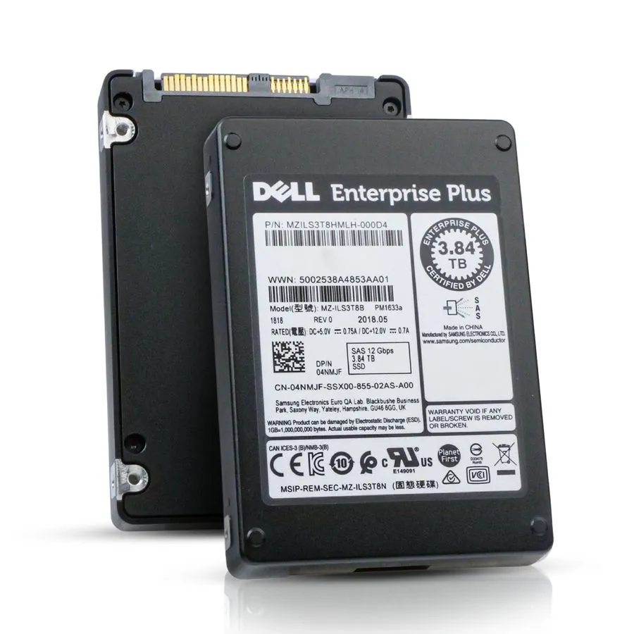 SSD-накопитель Dell/Samsung PM1633a 3.84TB MZILS3T8HMLH SAS 12Gb/s 3D TLC 1 DWPD