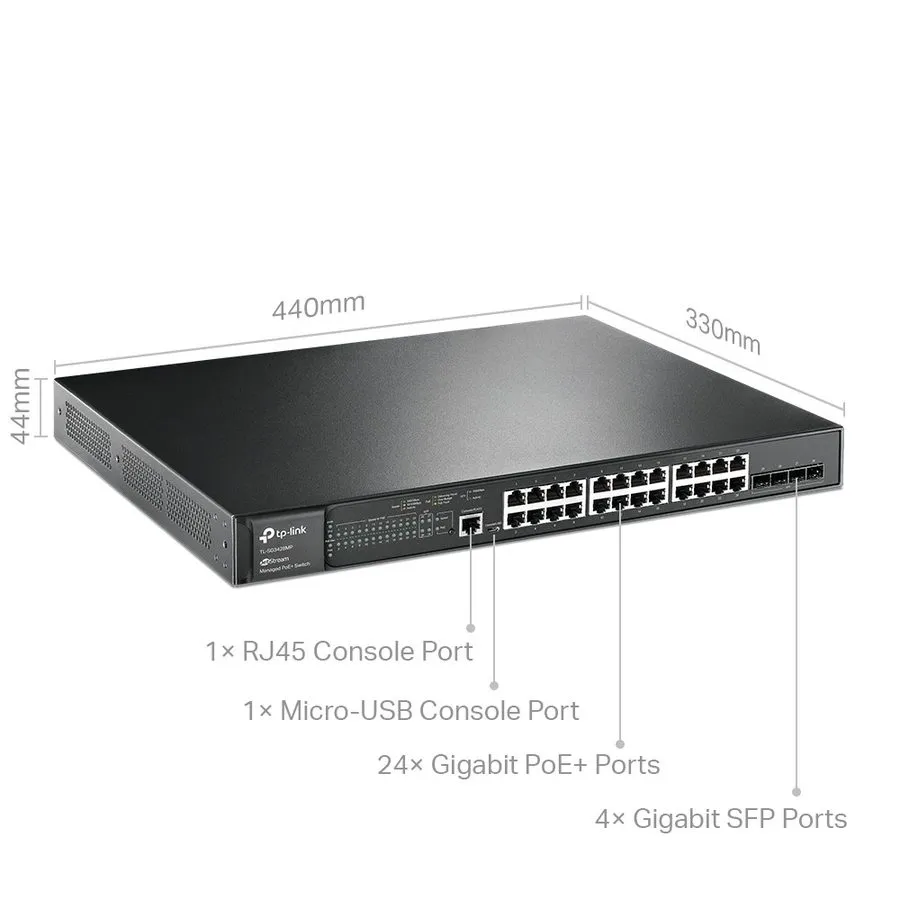 Коммутатор TP-Link TL-SG3428MP Omada JetStream 28-Port Managed Gigabit Switch 24
