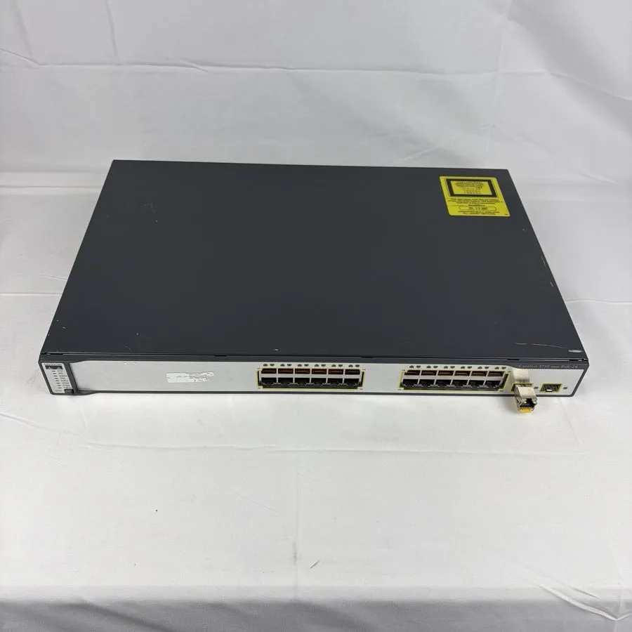 Коммутатор Cisco Catalyst 3750 PoE-24 24-Port Network Switch Rackmount SFP Ports