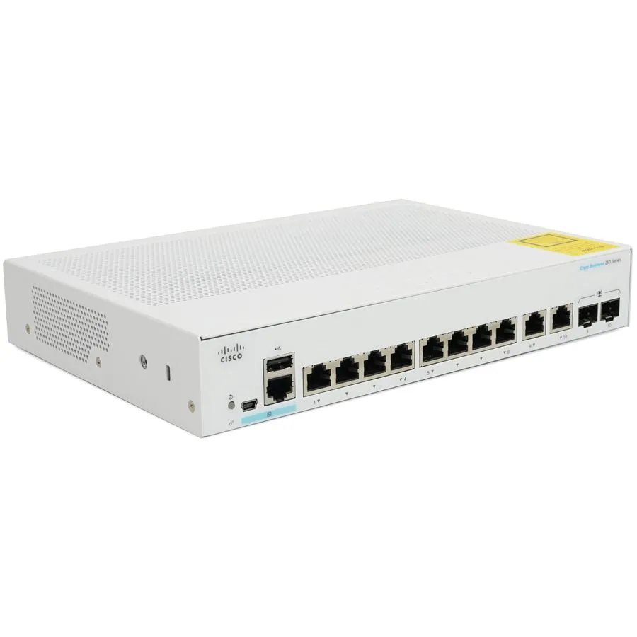 Коммутатор Cisco CBS250-8T-E-2G (EU) Business 8-Port Gigabit Smart Managed Switc