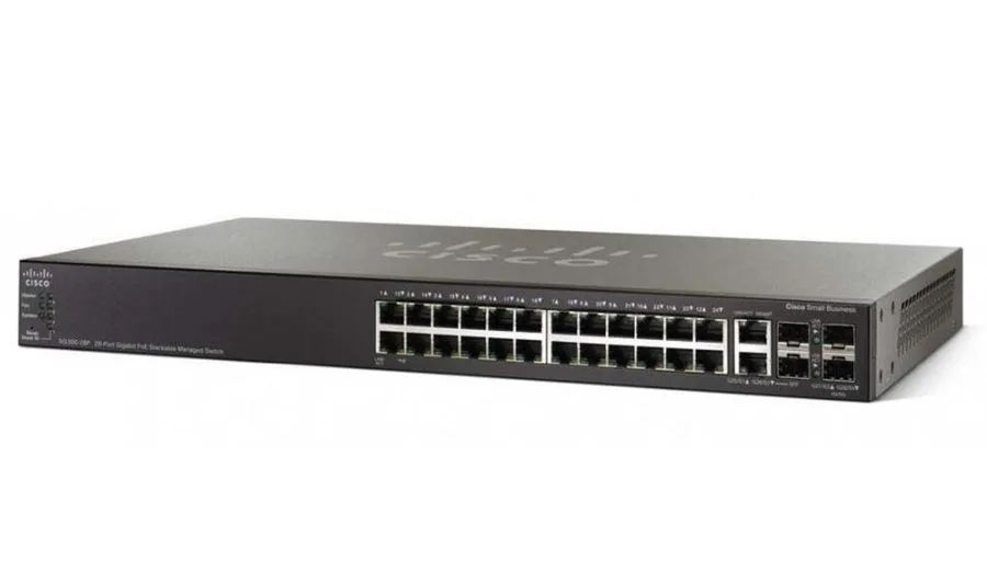 Коммутатор Cisco SG500-28P-K9-NA 28-Port Gigabit POE Stackable Managed Switch