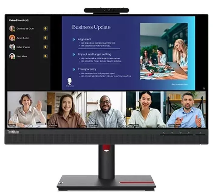 Монитор Lenovo ThinkVision T24v-30 23.8" Monitor w/ Webcam FHD (1920x1080) at 75