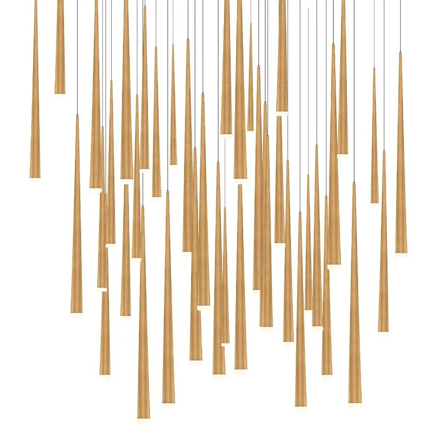 Электронный компонент Modern Forms Cascade 41Lt 36" LED SQ Pendant/3500K, Brass/ — фото лота 1