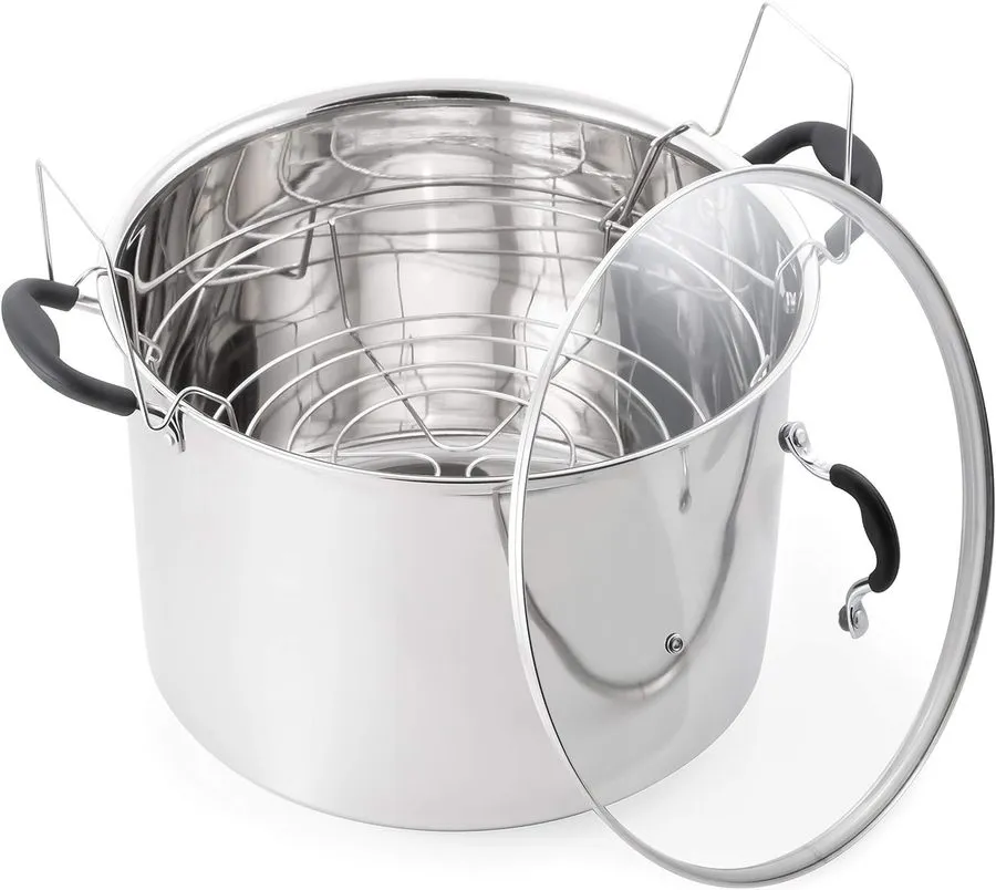 Водяная баня 21.5Qt Water Bath Canner with Glass Lid and Jar Rack 21.5 Quarts, S — фото лота 2