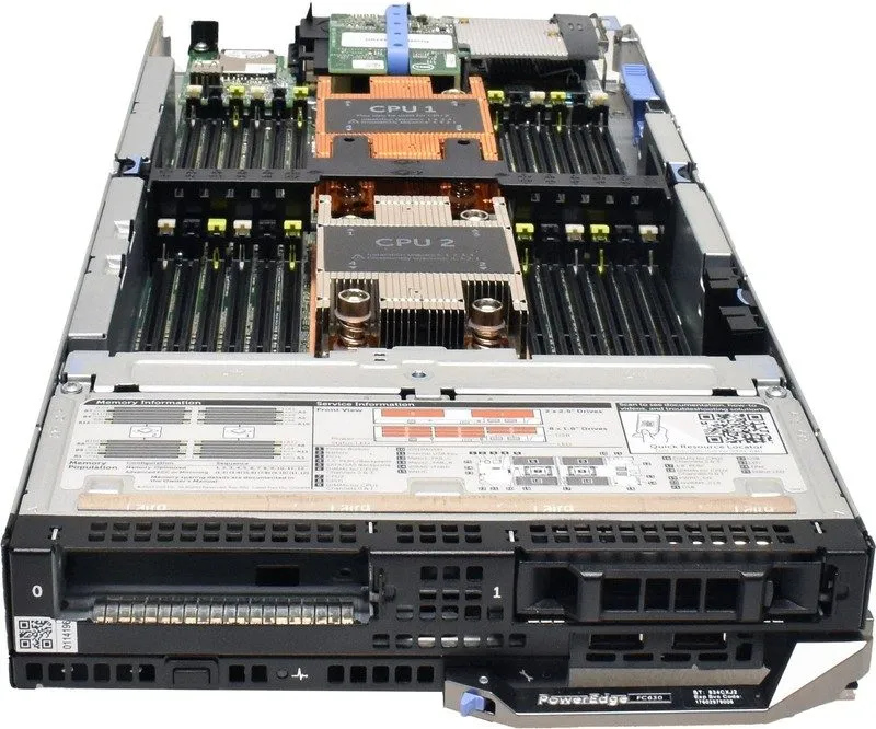 Сервер Dell PowerEdge FC630 Blade No CPU 0 RAM QLogic 57840S10GB Quad Port DC SD