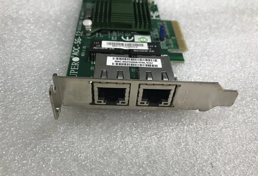 Кабель AOC-SG-I2 Supermicro Dual Port 2x 1GbE Ethernet LAN PCIe Addon Intel 8257