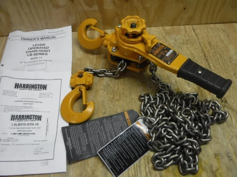 Таль Harrington Lb015-10 Lever Chain Hoist, 3, 000 Lb Load Capacity, 10 Ft Hoist