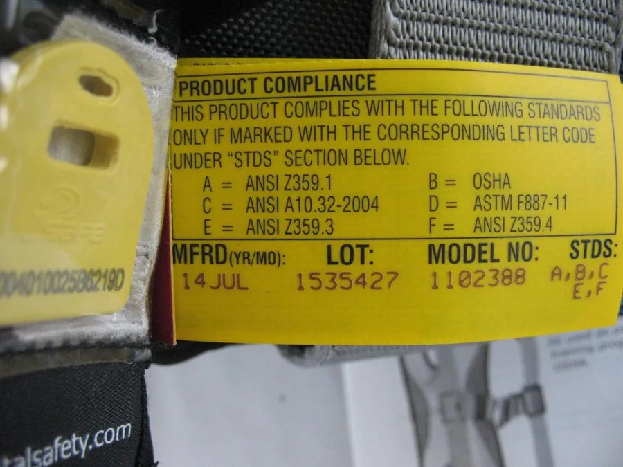 Жгут проводов 3M DBI-SALA Full Body Harness Vest XL Quick-Connect 1102388 — фото лота 2