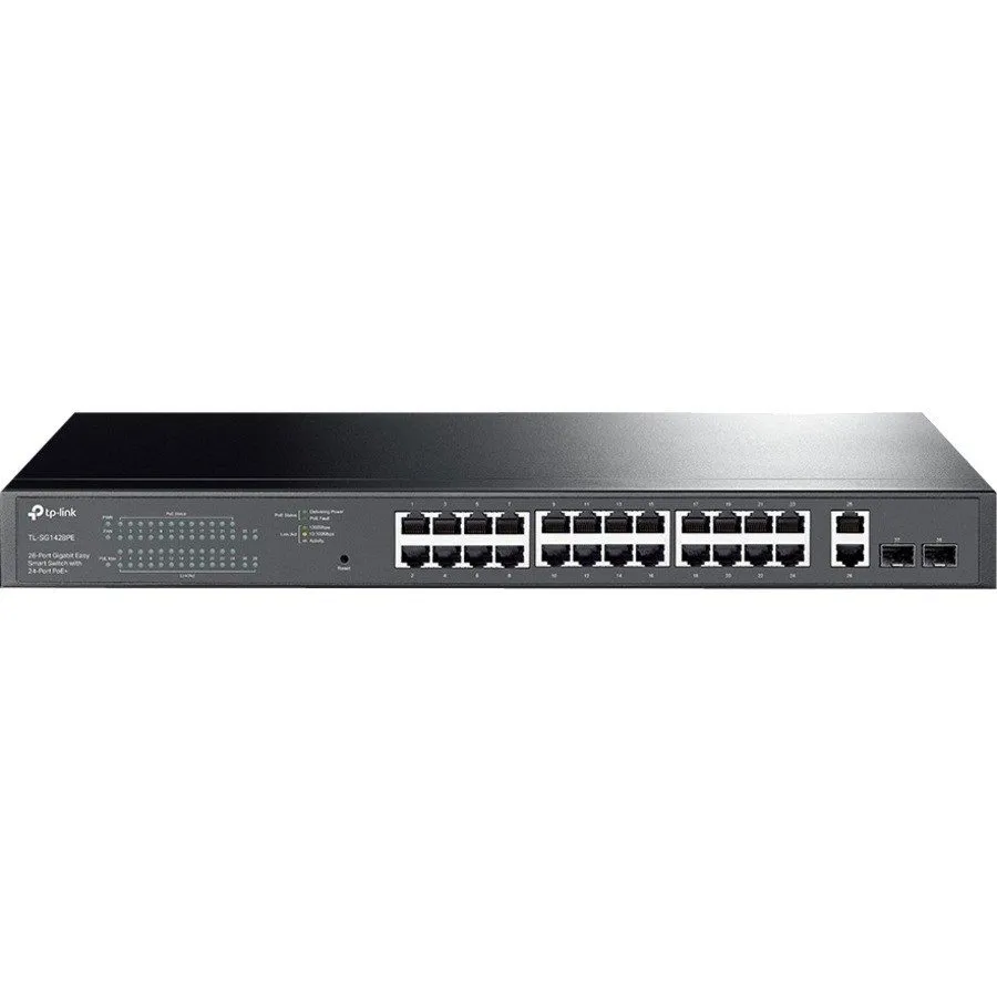 Коммутатор TP LINK 28 PORT GIGABIT EASY SMART SWITCH WITH 24-PORT PoE+ TL-SG1428
