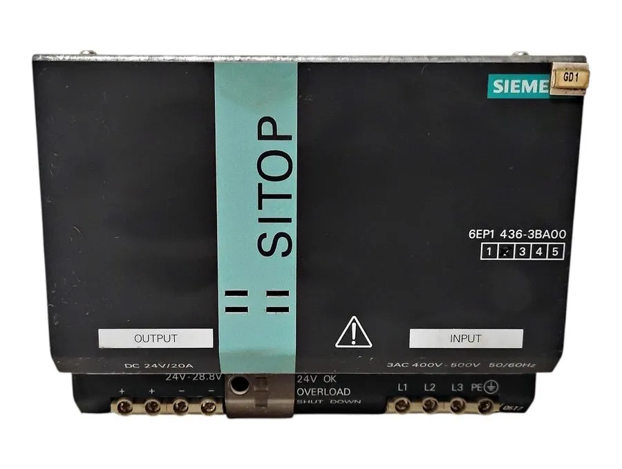 Блок питания SIEMENS 6EP1436-3BA00 SITOP MODULAR 20A POWER SUPPLY 24VDC 3PHASE