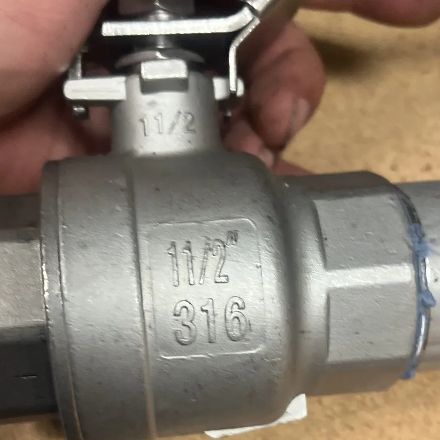 Клапан Sanitube 1 1/2in Stainless Manual Ball Valve NPT 150 WOG/WSP BV2T-150