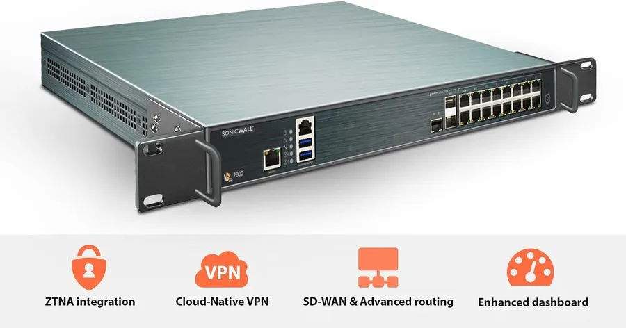 Межсетевой экран SONICWALL NSA 2800 TOTALSECURE ESSENTIAL EDITION 1YR 03-SSC-467 — фото лота 1