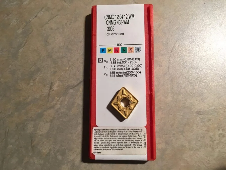 Режущий инструмент Sandvik CNMG 433 WM Carbide Insert 3005 Grade 120412-WM — фото лота 1