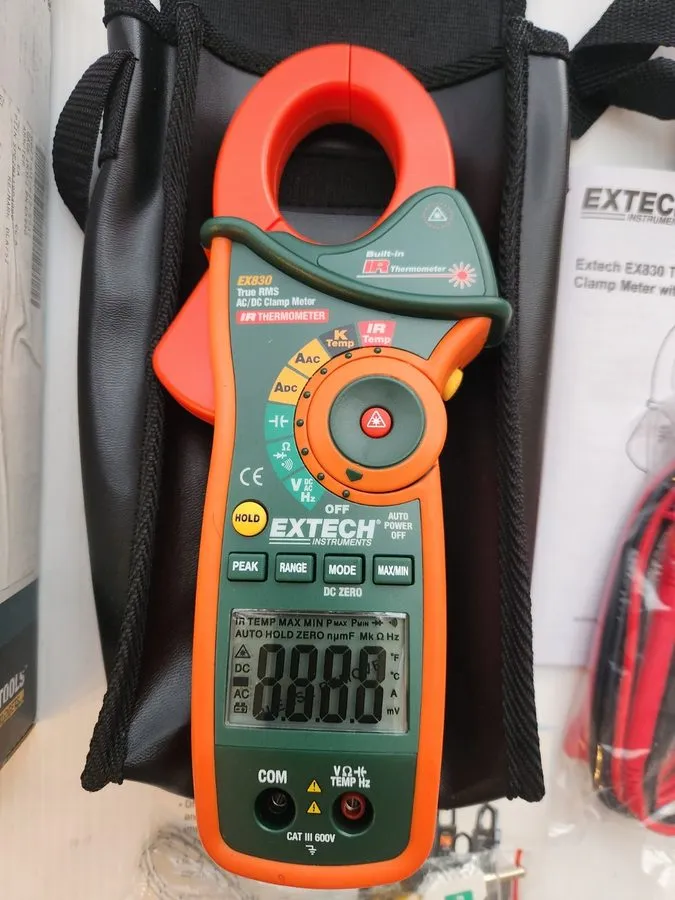 Мультиметр Extech EX830 AC/DC Clamp Meter True RMS 1000A + IR Thermometer Multim