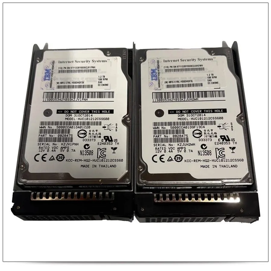 Сервер IBM 1.2TB 10K 2.5" SAS 6Gb/s Hard Drive 97Y1328 0B28475 Server HDD Disk — фото лота 1