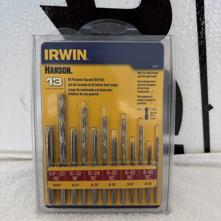 Режущий инструмент Vise Grip AHN-80187 HAN TAP & DRILL SET — фото лота 1