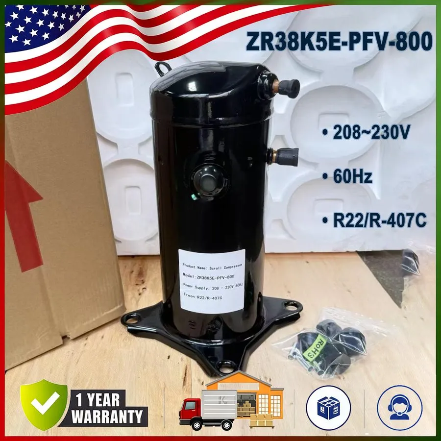 Компрессор Compressor/ Copeland ZR38K5E-PFV-800 Scroll/ HP 3-4.25/ 208-230V, 1 P