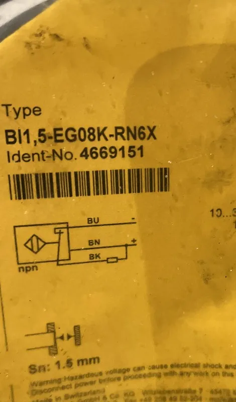 Датчик приближения TURCK 5-EGO8K-RN6X Proximity Sensor #4669151 (no Hardware)